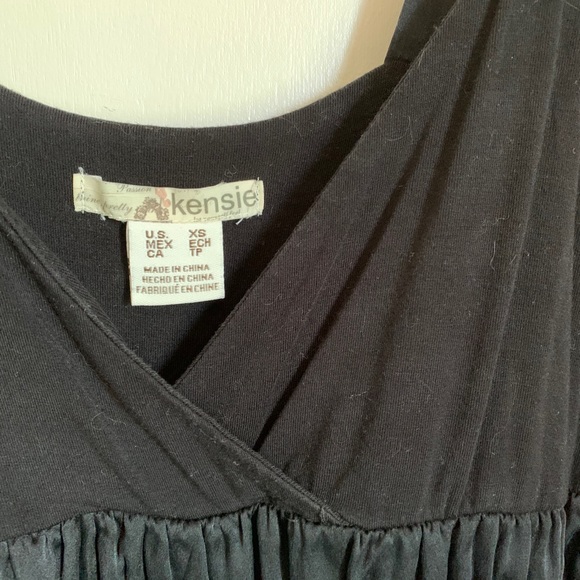 Kensie Maxi Dress XS Black Sleeveless Empire Waist - Picture 8 of 9
